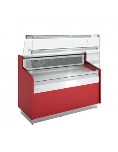 Food counter with straight glass - Ventilated - cm 105.5 x 96 x 123.2 h