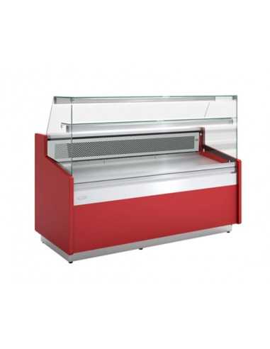 Food counter with straight glass - Ventilated - cm 152.5 x 96 x 123.2 h