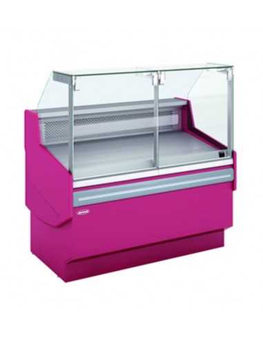 Food counter with straight glass - Ventilated - cm 105.5 x 121.5 x 123 h