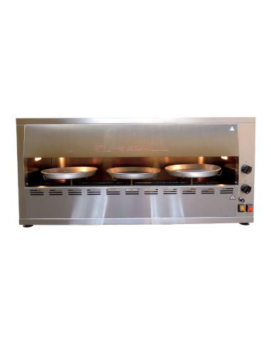 Forno pizza elettrico per 3 piatti da cm 30 - cm 114.5 x 40 x 51 h