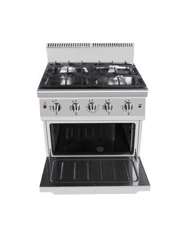 Cucina a gas 4 fuochi - Forno gas - cm 80 x 70 x 108.5h