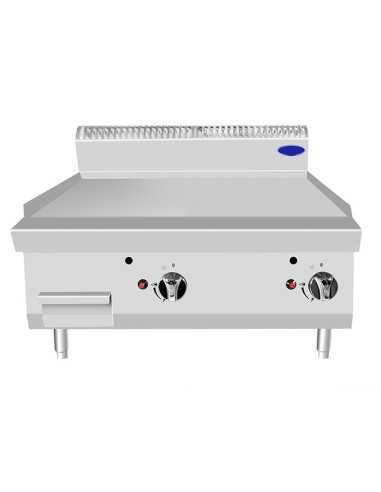 Gas fry top with smooth plate - cm 80 x 70 x 54.7 h