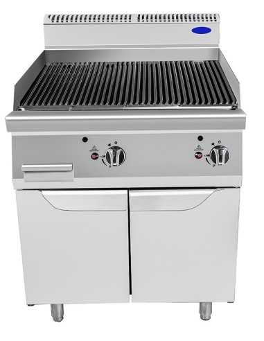 Griglia a pietra lavica - Griglia inox - cm 80 x 90 x 114h