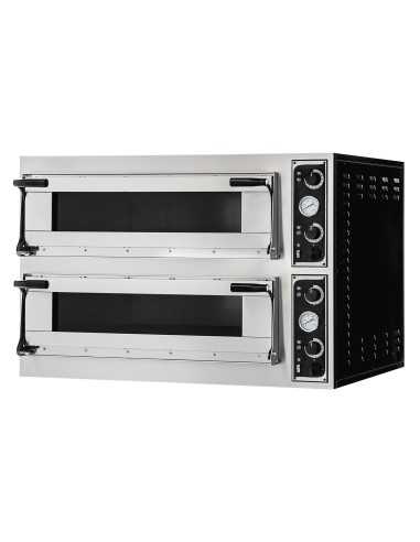 Horno eléctrico - mecánico - N°4+4 pizzas Ø 40 - cm 110 x 108 x 74,5 h