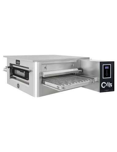 Gas tunnel oven for 137 pizzas/h - cm 207 x 137.5 x 56 h