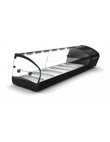 Vitrina refrigerada - N. 8 x GN 1/6 + N. 6 x GN 1/3 x 40h - cm 143.8 x 39.5 x 34 h