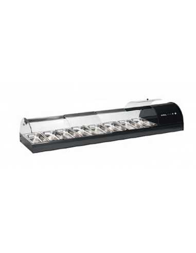 Vitrina refrigerada - N. 8 x GN 1/3 - Cm 178.8 x 39.5 x 24.5 h