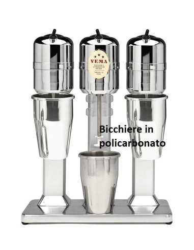 Frullino frozen da  800 cl x 3 bicchieri in policarbonato