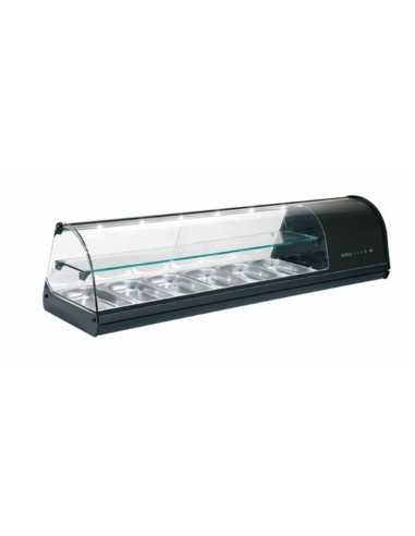 Vetrina refrigerata - N°6 x GN 1/3 H 40 - Cm 143.8 x 39.5 x 36 h