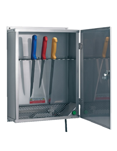 Knife sterilizer - Capacity 22 knives - Cm 40 x 18 x 59 h - Lamp U.V.