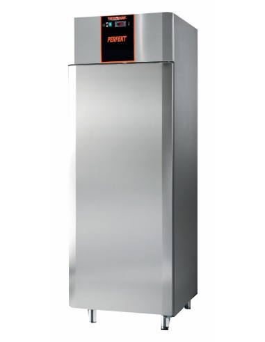 Armario refrigerado - Acero inoxidable - 1 puerta - Temperatura -18/-22°C - Ventilado - Capacidad lt 590 - cm 71 x 80 x 203h