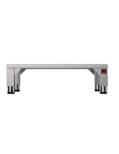 Fixed table - Acciaio inox AISI 430 - Supports for furnaces 5/7/11 pans - Dimensions cm 73 x 60 x 22h