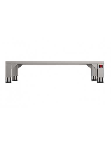 Tavolo fisso - Acciaio inox AISI 430 - Per forni 4/6/10 teglie - Per sovrapposizione forni - Dimensioni cm 85 x 78.7 x22h