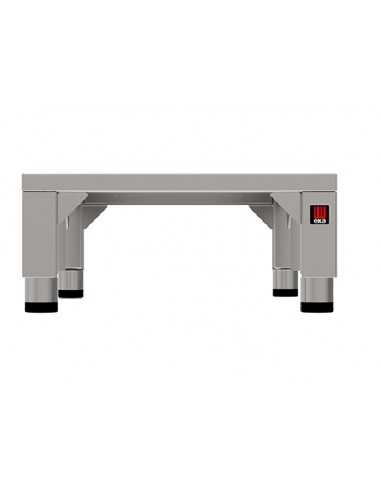 Fixed table - Acciaio inox AISI 430 - For overlapping furnaces - For ovens 6 compact cutters - Dimensions cm 50 x 73.6 x22h