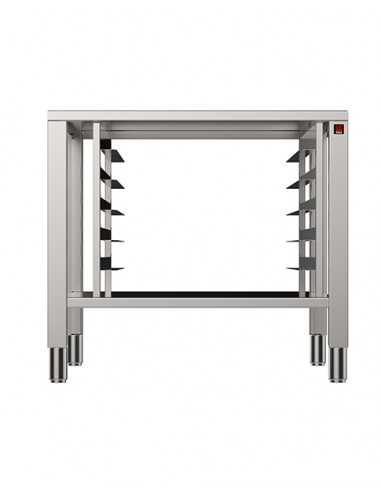 Fixed table - Acciaio inox AISI 430 - Supports for 4-6-10 ovens - Dimensions cm85x 78.7 x 77h