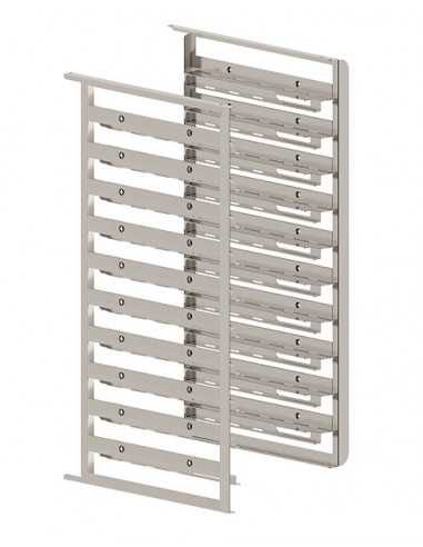 Two-valent side supports dx/sx in AISI 304°10 sheets 60 x 40 or GN 1/1