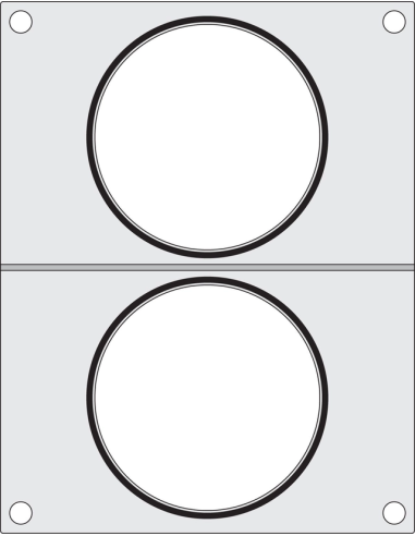 Máquina de sellado para tanques - Para máquina de sellado 976722 - Sopa de contenedores 2 x Ø 115 mm