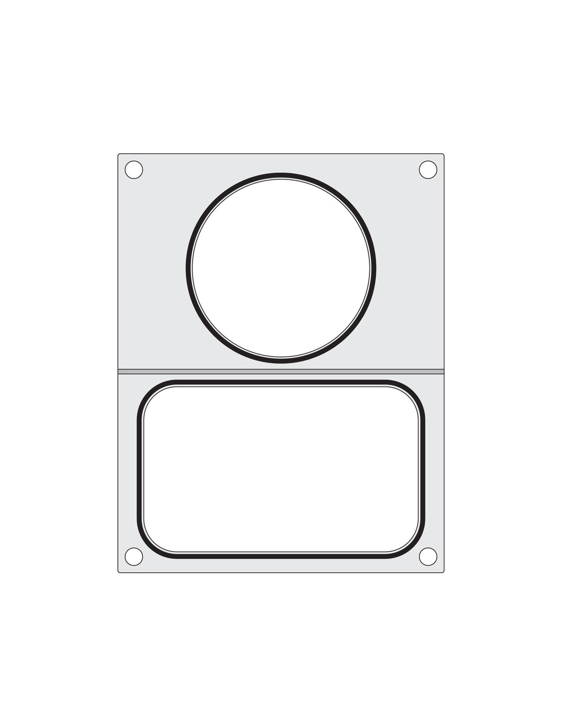 Máquina de sellado para tanques - Para máquina de sellado 976722 - 2 contenedores mm 178 x 113 + Ø 115