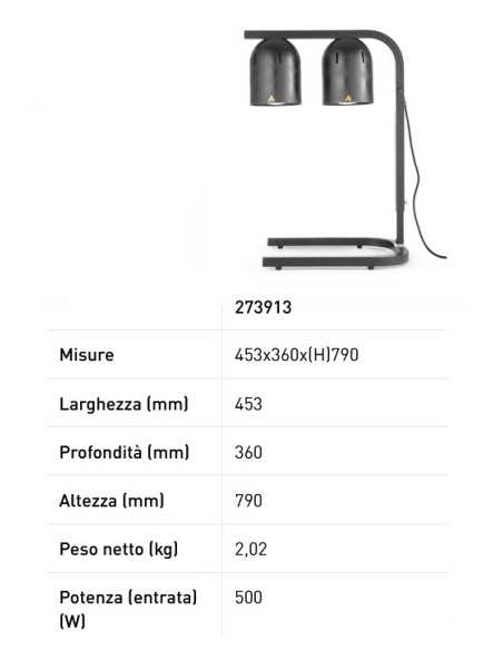 Lampada riscaldante - Mod. LAMPRISC-N