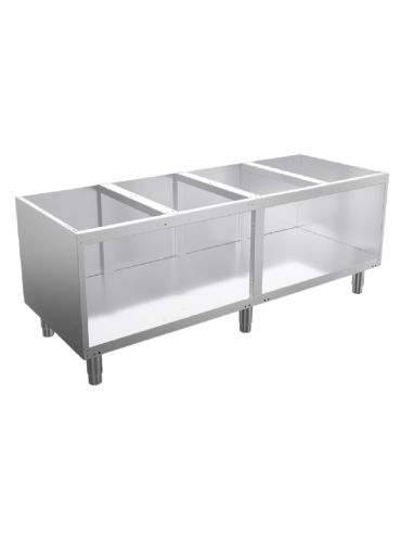 Neutra base with open compartment cm 160 x 64.5 x 62 h