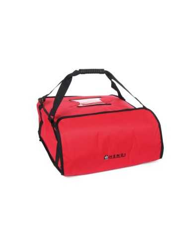 Pizza bag - Rojo - 4 cartones - Termal - Dimensiones cm 46 x 46 x 21h