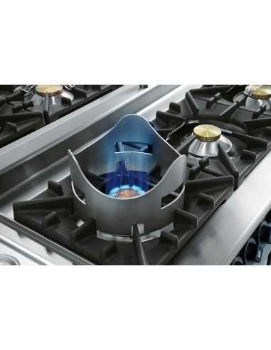 Wok kit - Vertical Flame - Only on 10 kW burner and cast iron grids - Dimensions cm Ø 26 x 16 h