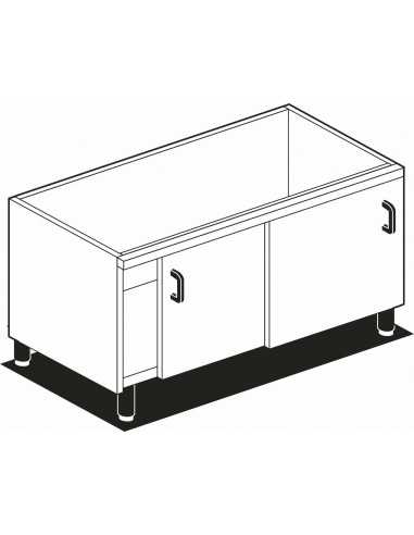 Base with sliding doors - Dimensions cm. 160x 56,5x 58h