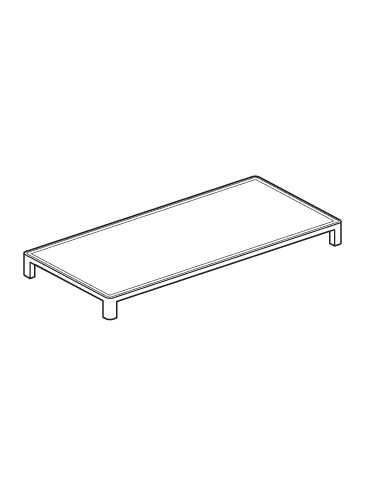 Smooth plate 2 rings for cast iron grid 2 FUOCHI-Dimensiones cm. 35x 57