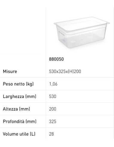 AIRTIGHT CONTAINER - GN 1/2 - Height 100 mm - HANDLING, STORAGE AND  MAINTENANCE