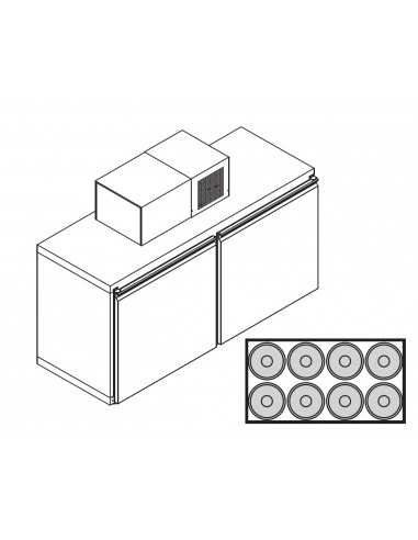 Box refrigerato fusti birra - N. 8 fusti Ø 400 - cm 192 x 100 x 128.5 h