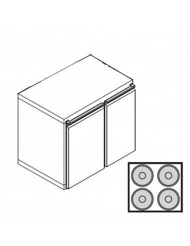 Refrigerated box for beer stems - N. 4 barrels Ø 400 - Remote motor - cm 110 x 100 x 97 h