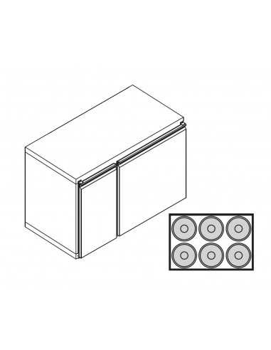 Refrigerated box for beer stems - N. 6 barrels Ø 400 - Remote motor - cm 151 x 100 x 97 h