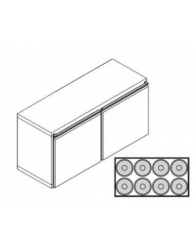 Box refrigerato fusti birra - N. 8 fusti Ø 400 - cm 192 x 100 x 97 h