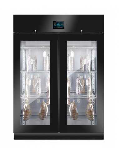 Drying cabinet 1365 litre - Black - N.2 glass doors