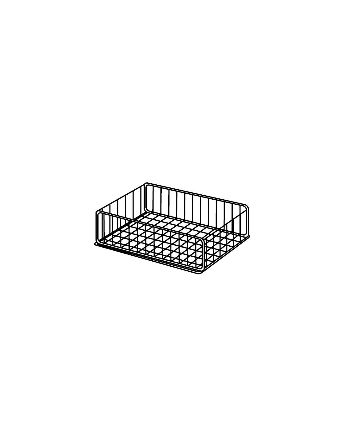 Chrome plated basket 52.8 x 53 x13.6 h