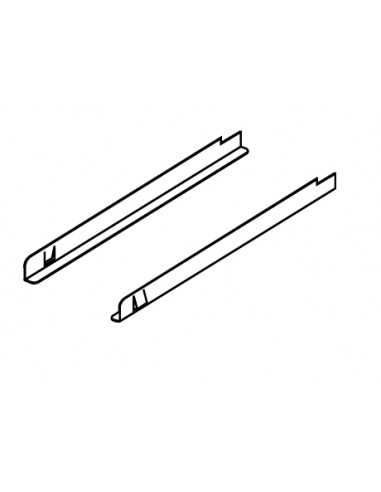 Pair of stainless steel guides for pastry boards