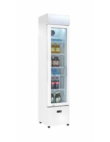 Refrigerated display case for drinks - Temperature +2+10 °C - Capacity l 105 - cm 36 x 40.8 x 188 h