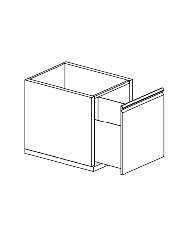 Cassettone con guide 1/1 cm 37 x 60/70 x 62 h