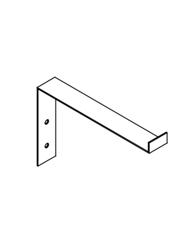 Single fixed support for shelf 40 kg per shelf 30/50 cm