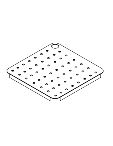 False stainless steel perforated bottom cm 50 x 50