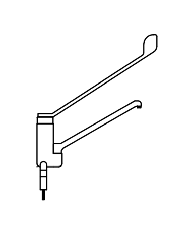 Miscelatore monoforo a leva clinica lg mm 320