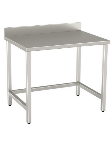 Table per day AISI 304 - Depth 60 - Rise - Square legs