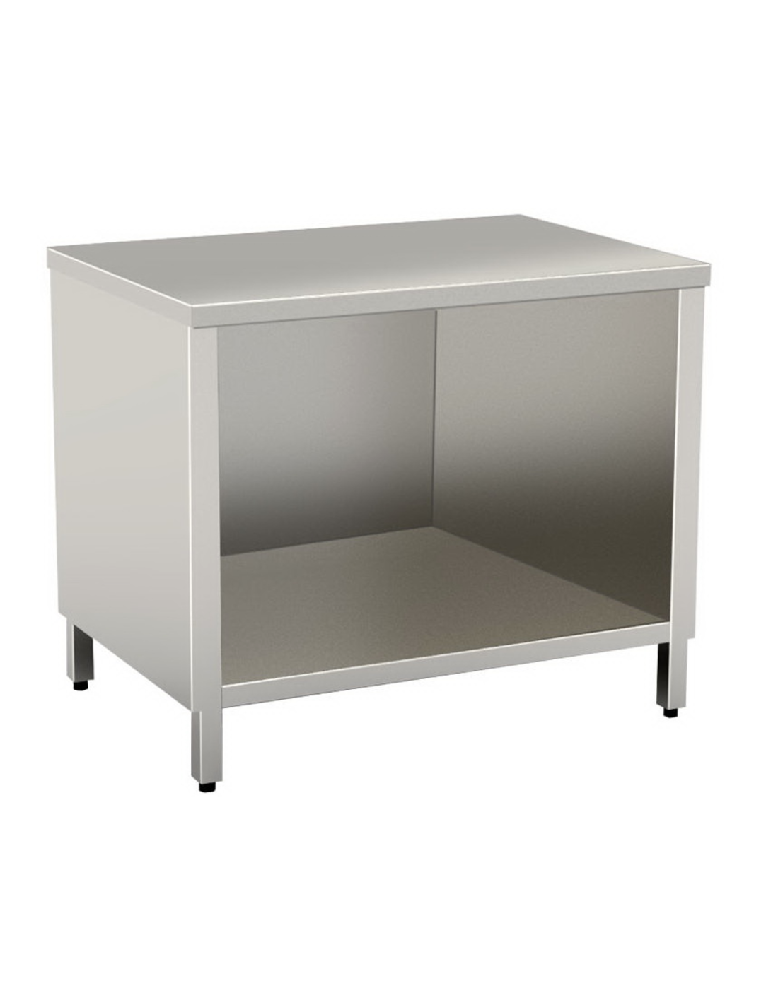 Mesa CENTRAL Acero Inox Fondo 60 SIN ESTANTE 200x60