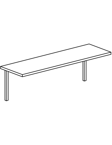 Shelf - Lyscia with braces - Capacity 40 kg - Dimensions various