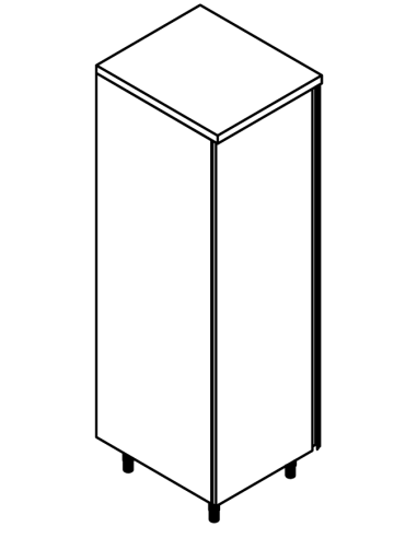 Armadio - Anta battente - Altezza 170 cm - Acciaio AISI 304 - Dimensioni varie