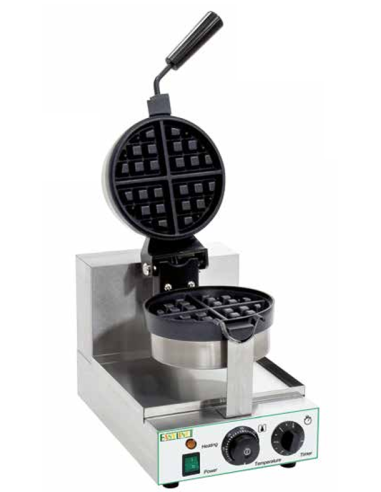 Professional waffle maker with rotating plate