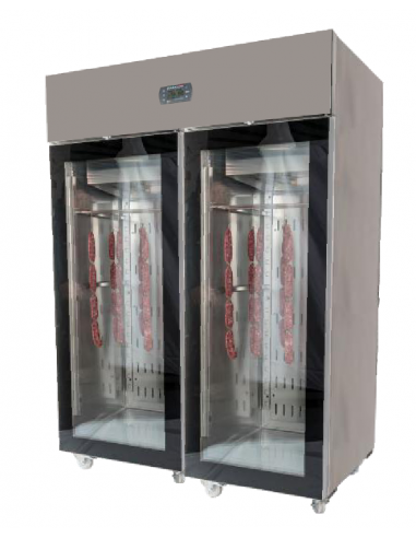 Drying cabinet 1400 litre - No. 2 glass doors - Separate compartments