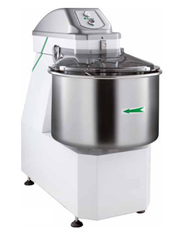 Spiral mixer - Capacity 18 kg/ 22 lt - cm 65.3 x 38 x 75/95.1 h