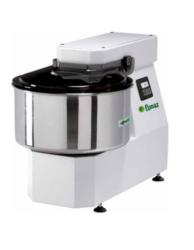 Spiral mixer - Capacity 16 kg/ 20 lt - cm 38 x 65.3 x 65.2/95.2 h