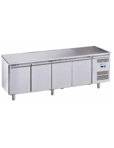 Tavolo refrigerato - N. 4 porte - cm 223 x 70 x 85 h